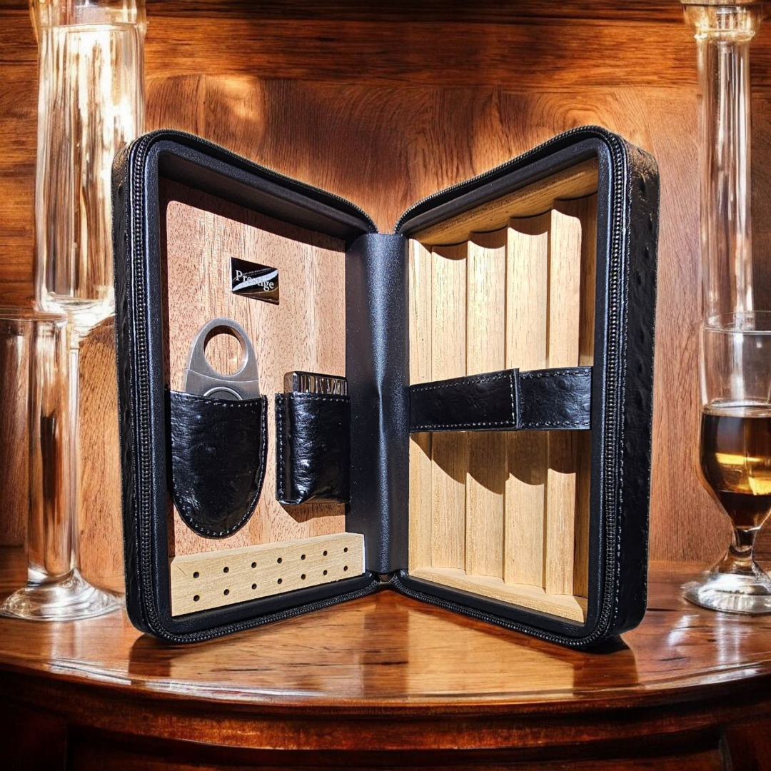 Leather Travel Humidor Case